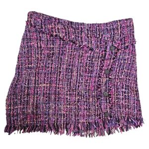 Zara Purple Tweed Mini Skirt